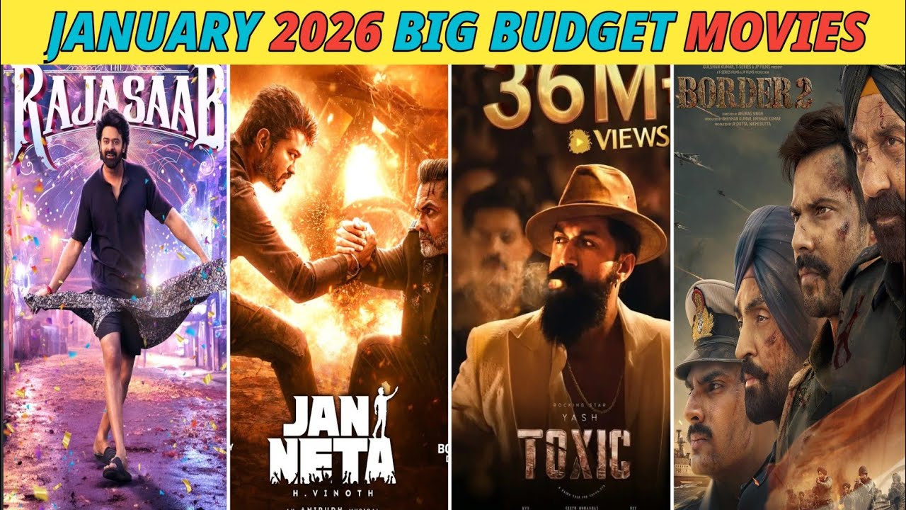 January 2026 Top 10 Upcoming Indian Movies || Box Office History Rewrite Hogi || The RAJA SAAHB