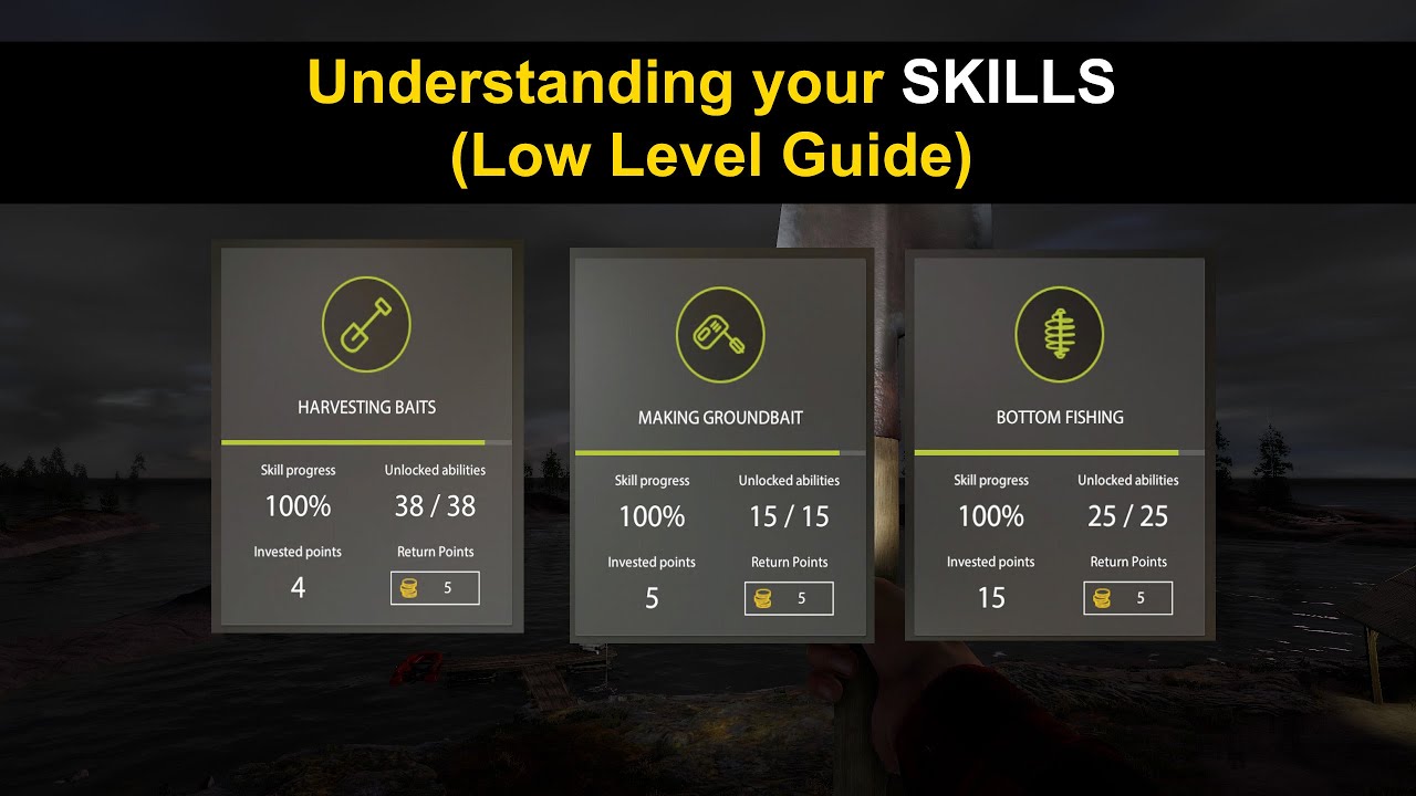 Russian Fishing 4, Understanding your SKILLS (Low Level Guide)
