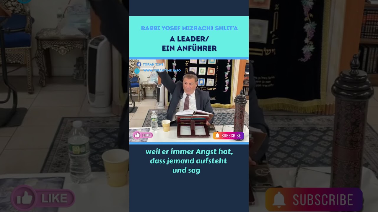 A true leader/Ein wahrer Anf&uuml;hrer✨️ #RabbiYosef Mizrachi #short #torah #leadership