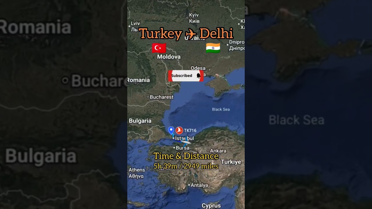 Turkey to india flights! Istanbul to delhi flight route! india turkey relations #turkey