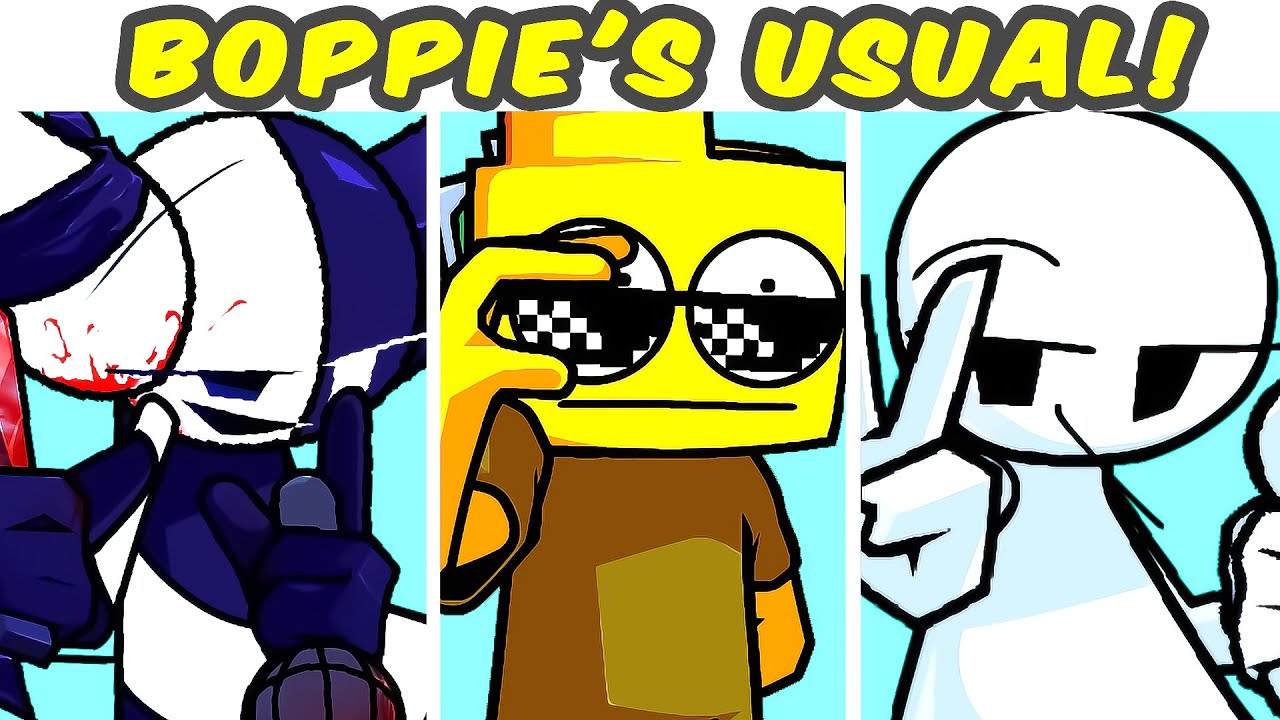Friday Night Funkin' VS Ron VS Boppie VS Bob FULL WEEK | Boppie's Usual Summer Season V1 (FNF MOD)