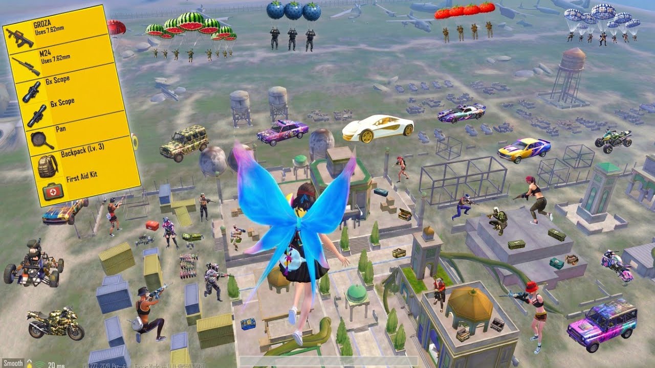 23 Kills 😈 NEW BEST LANDING in MILITARY BASE w/ WINGS🦋 | BGMI GAMEPLAY 🔥