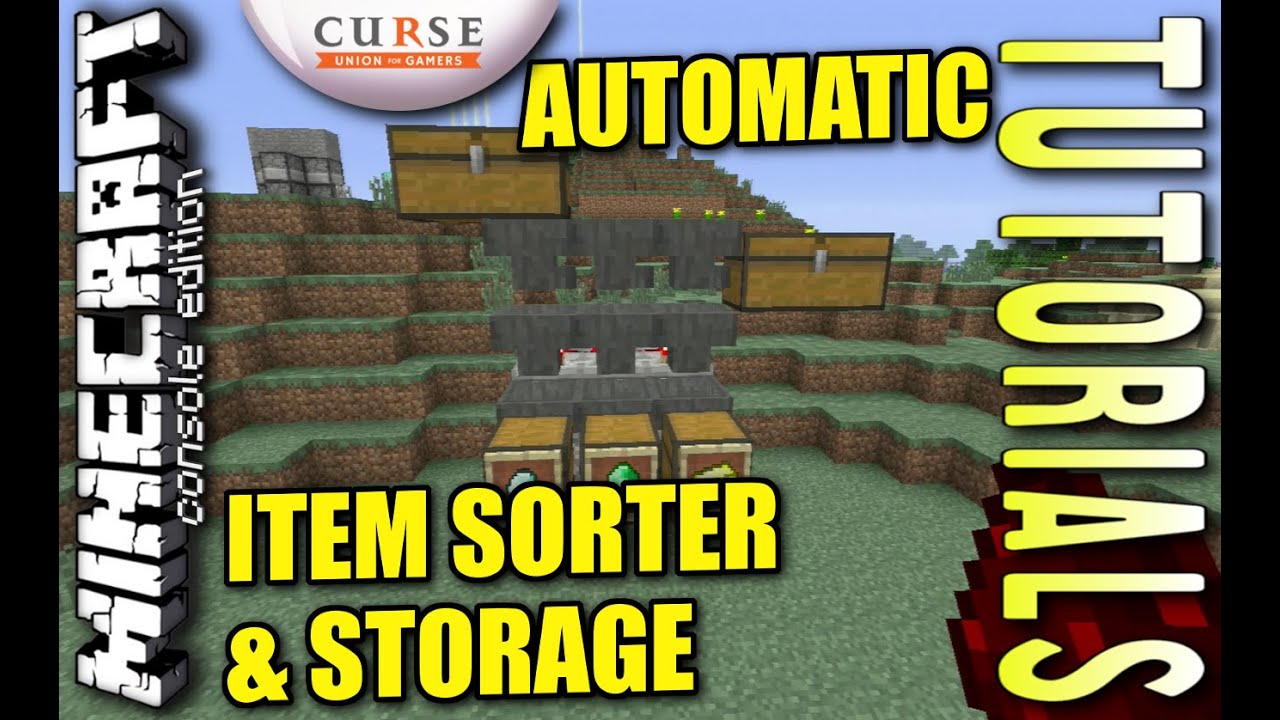 Minecraft Bedrock - ITEM SORTER 🗃️ ( SIMPLE )[ Tutorial ] MCPE / Xbox / Switch / Windows 10