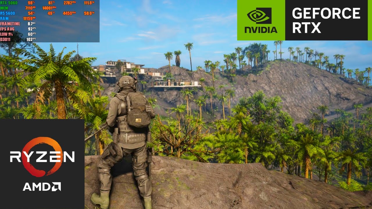 Ghost Recon Breakpoint : RTX 5060 8GB | RYZEN 5 5600 (1080P Ultimate Preset)