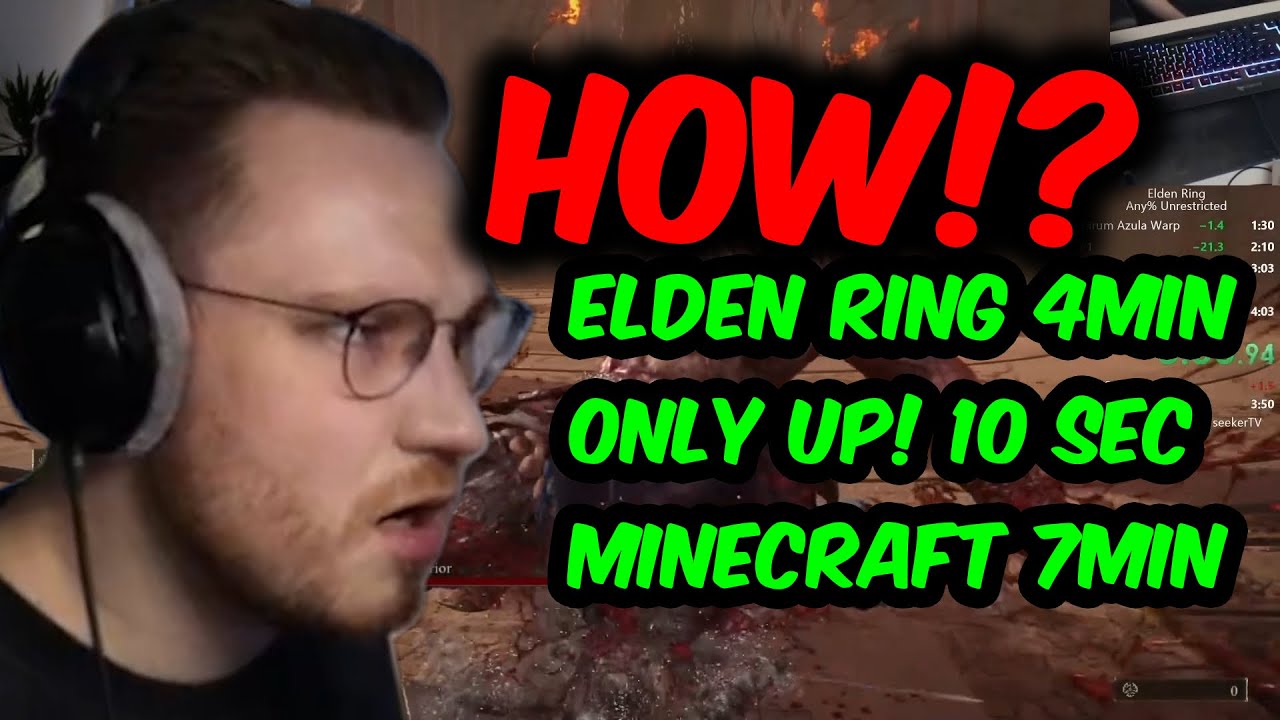 Реакция ohnePixel на Elden Ring, Only Up! и скоростное прохождение Minecraft!