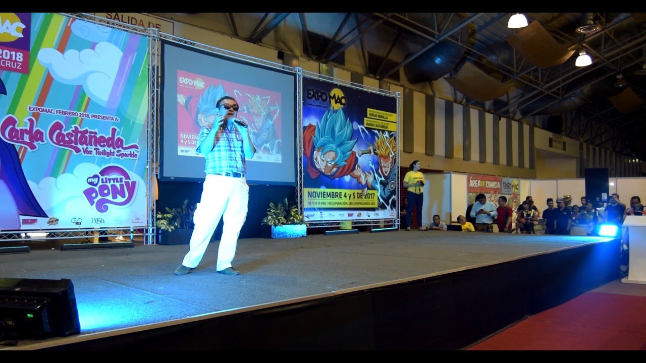 Presentación de Mario Castañeda (Voz de Goku) ExpoMac 2017
