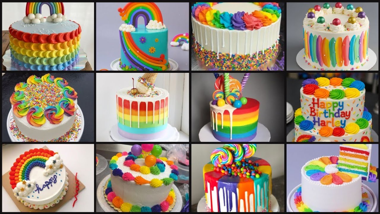 Amazing🌈 Rainbow Theme Cake Decorating ideas | Creative Rainbow Birthday Cake Design
