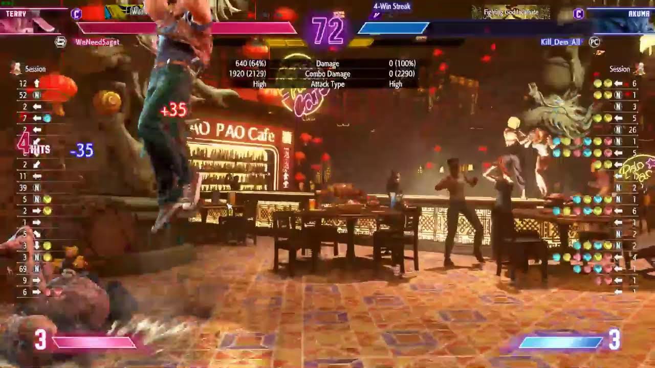 SF6 Spectate battlehub Session Weneedsagat Terry vs Session Kill_dem_all Akuma