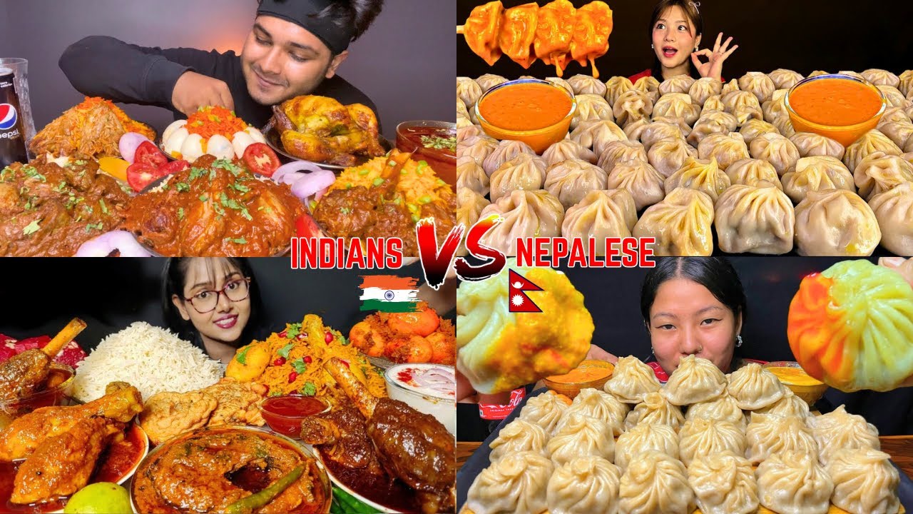 INDIANS VS NEPALESE😱🔥Mukbang Food Compilation Challenge