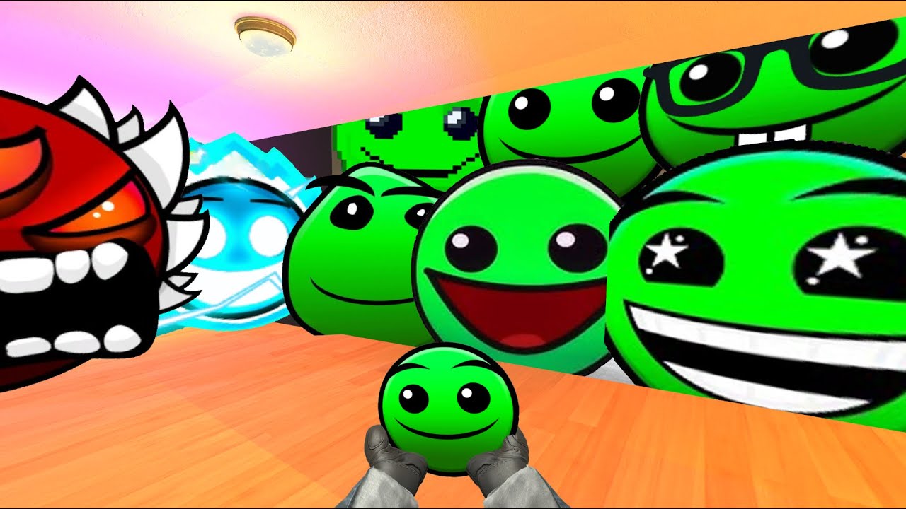 Saving Baby GreenFace From Geometry Dash Emoji  