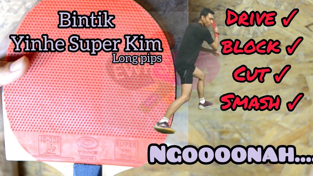 Karet bintik Yinhe Super Kim | Long Pimples Rubber Review | Pipsout