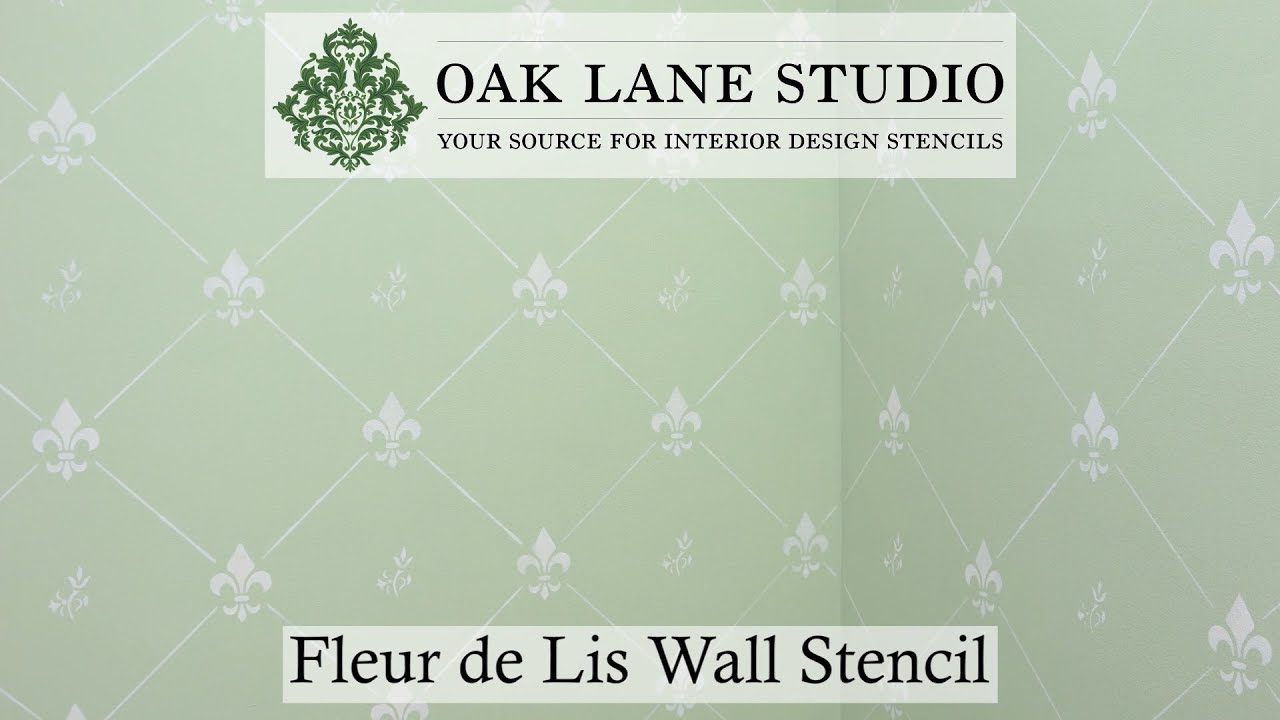 ⚜️ Fleur de Lis Pattern Wall Stencil Repeat ⚜️ | Oak Lane Studio