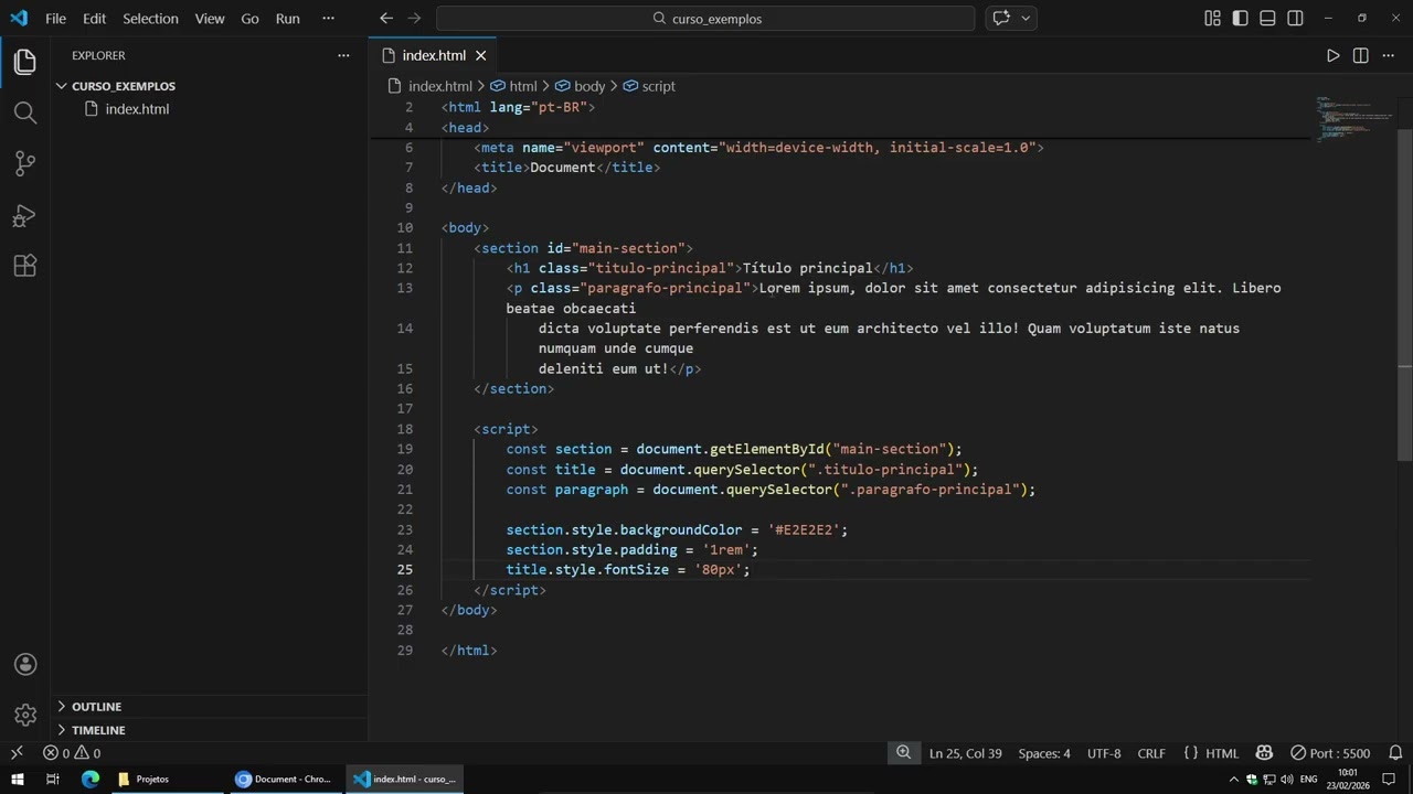 Javascript - DOM e Eventos