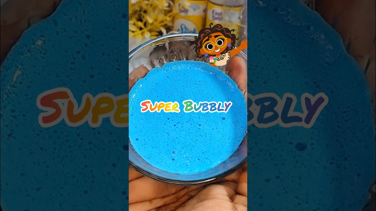 Fluffy 😍 Bubbly Slime 👀| How to make slime| No Glue slime #trending #shorts #youtubeshorts