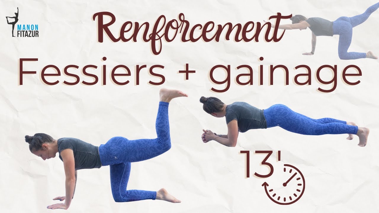 Séance fessiers intense + 2 min de gainage final