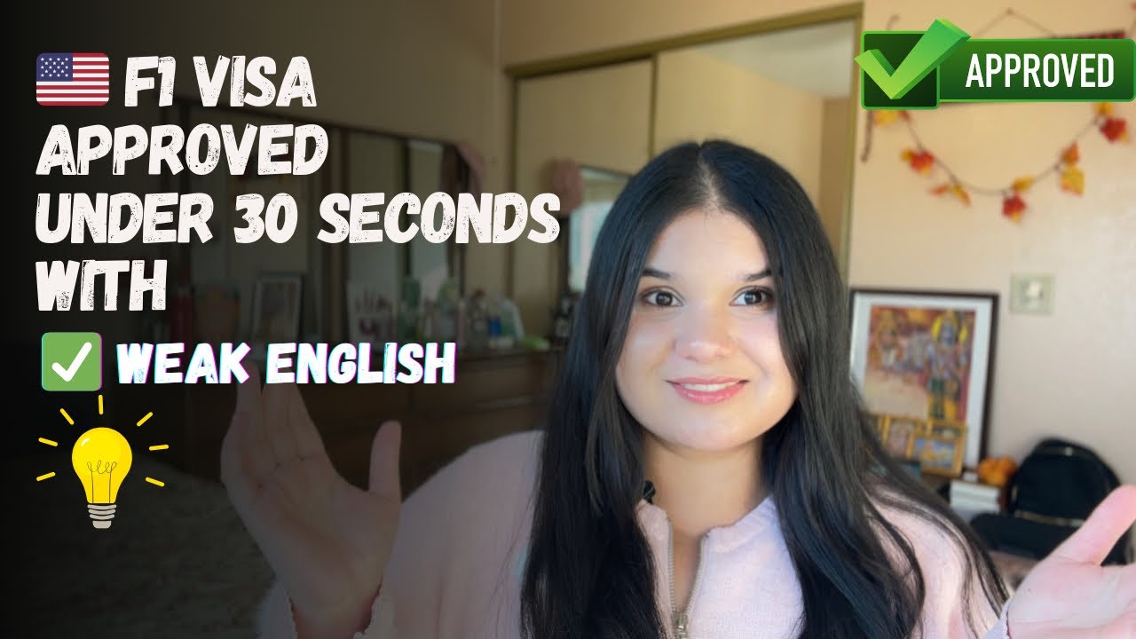 Clear USA F1 Visa Interview with WEAK ENGLISH *DETAIL VIDEO* 