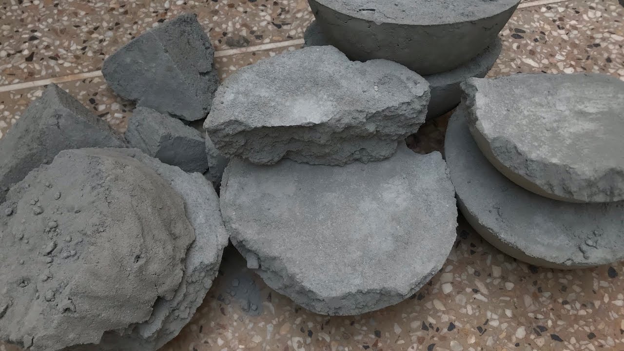 Soft pure Cement floor crumbles