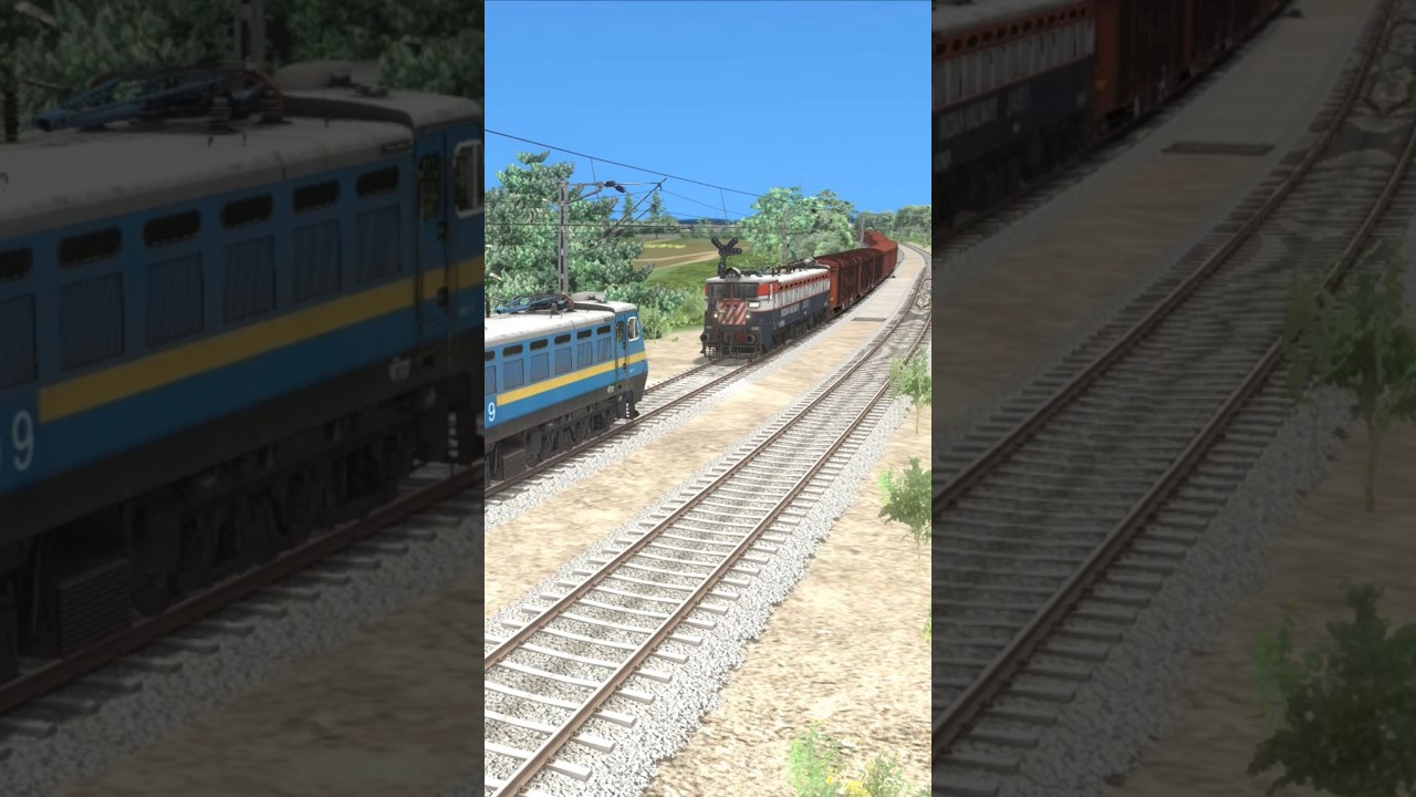 Two Goods Train Accident Railway Track | Train Simulator 2024 #shorts #viral #shortvideo #short
