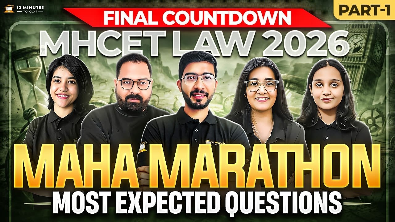 MHCET Law 2026 Complete Revision ⏳ Maha Marathon | All Subjects in One Shot