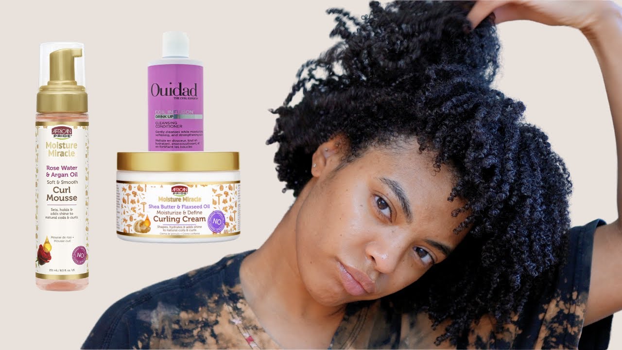 African Pride Curl Cream & Curl Mousse Wash and Go | Trying Ouidad cleansing conditioner