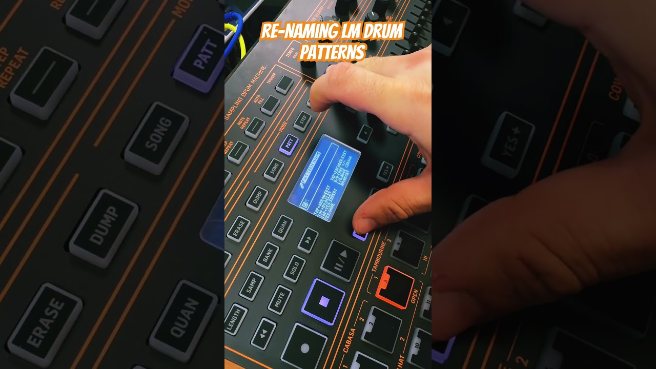 Behringer LM Drum Quick Tutorial - How to re-name a Pattern #lmdrum #quicktutorial