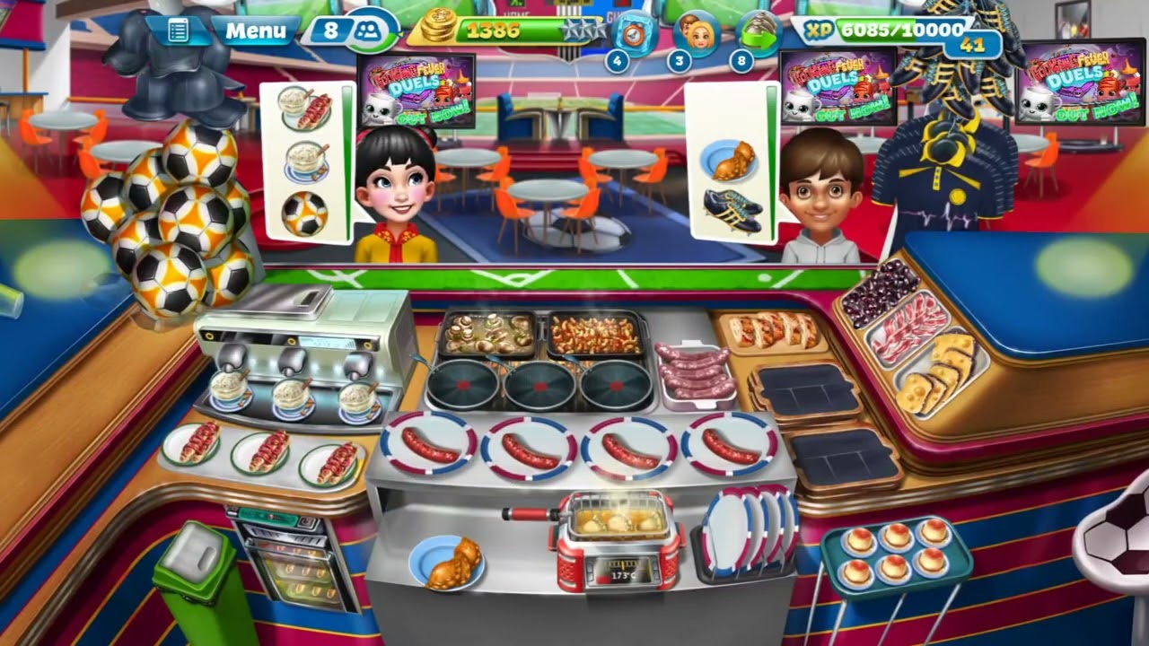 3 stars in level 33 | Cooking Fever's Sports Bar 