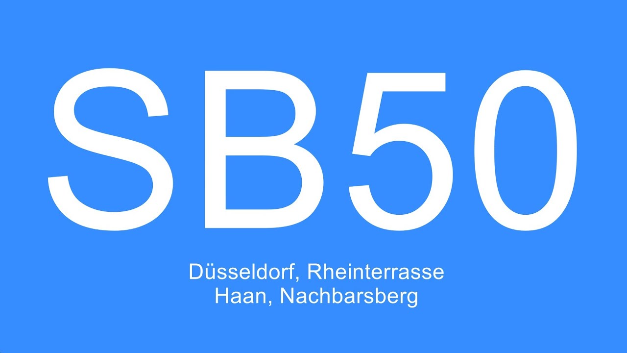 [Видео] Автобус № SB50 | Дюссельдорф, Рейнтеррассе - Хаан, соседняя гора | 2022