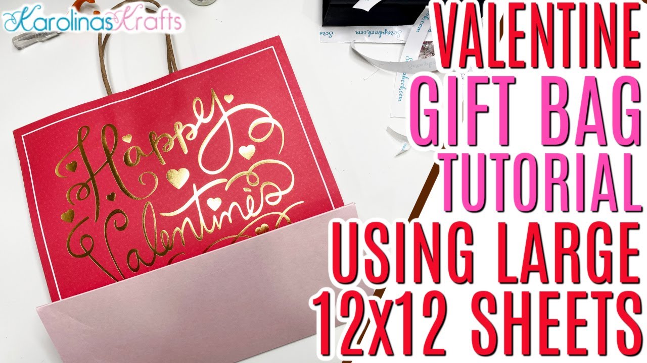 How to Make a Gift Bag from 12x12 Paper, DIY Gift Bag Tutorial, Use up Full Size 12x12 Patterns