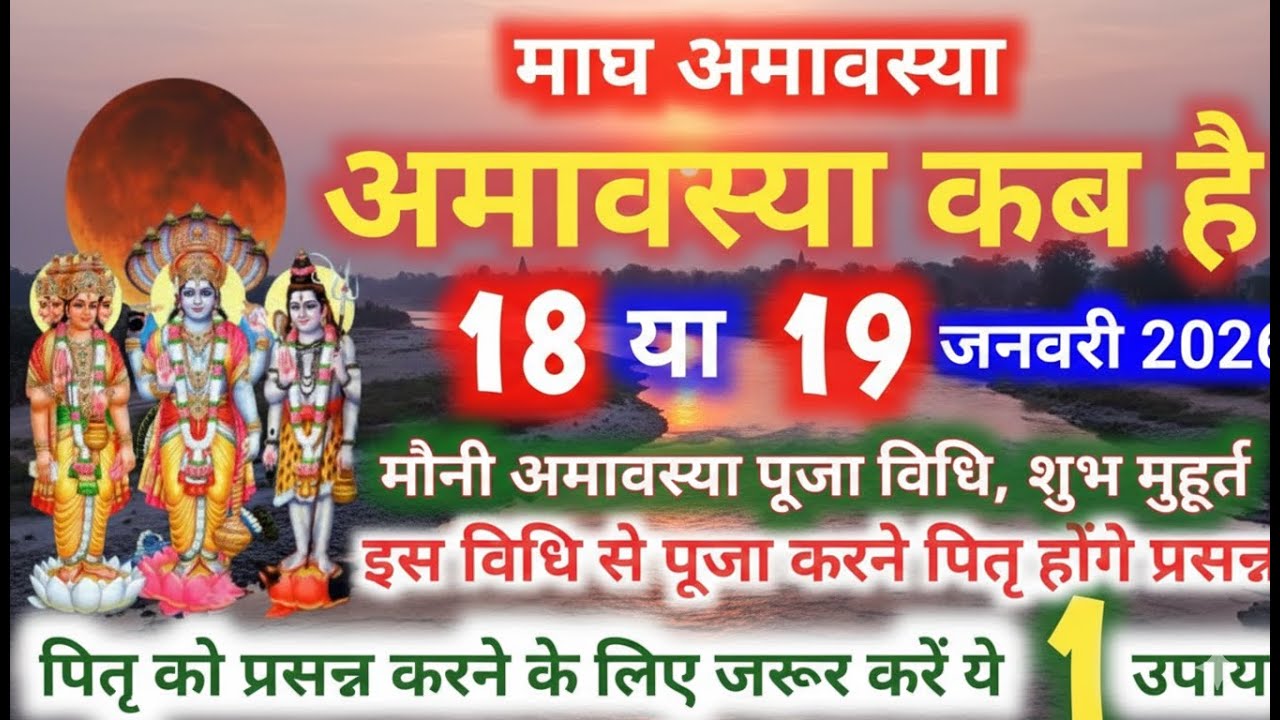 मौनी अमावस्या 2026  कब है मौनी अमावस्या का महत्व  पुण्य स्नान व्रत कथा उपाय