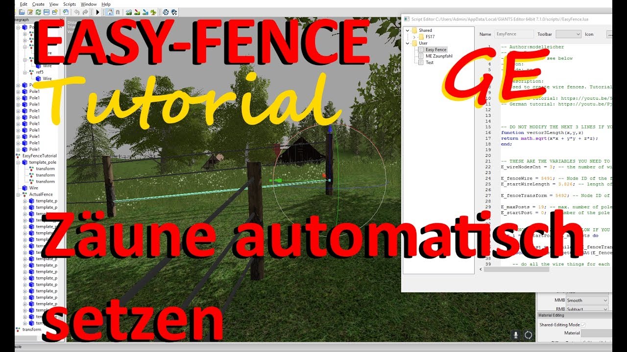 EasyFence GE-Script Anleitung | Stacheldraht ganz einfach automatisch setzen