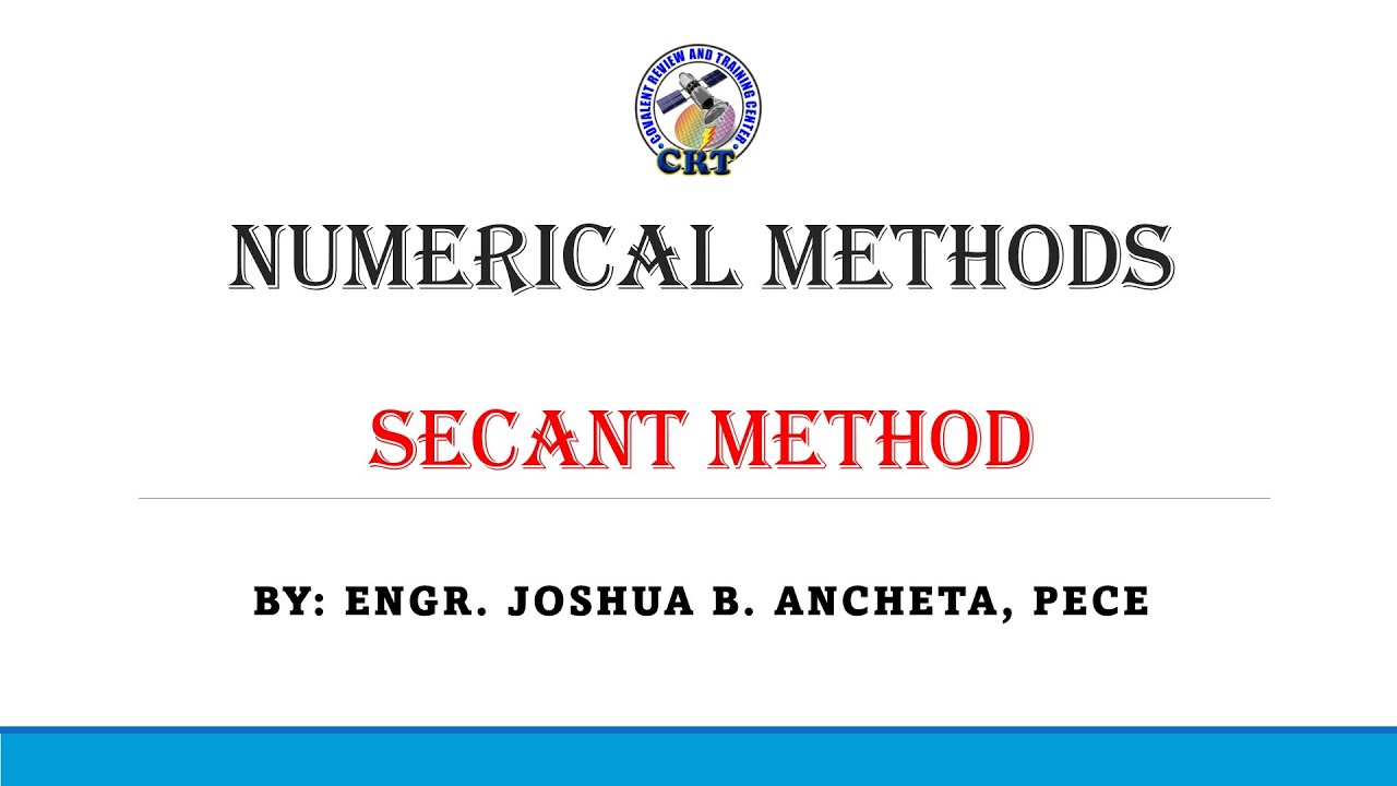 Numerical Methods | Secant Method | With Calculator Technique