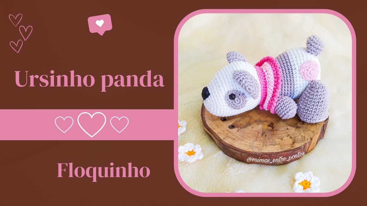 Panda amigurumi passo a passo