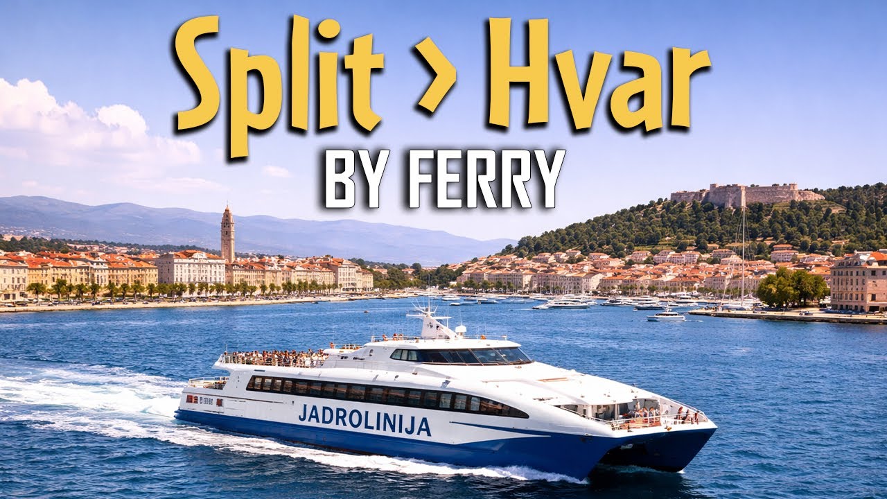 Ferry Ride from Split to Hvar, Croatia | Split to Hvar Ferry | Split to Hvar Island Ferry | English
