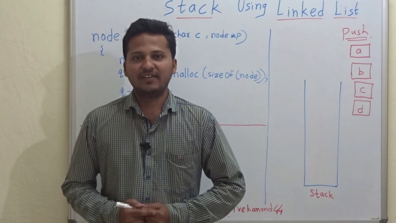 Stack using Linked List (Code / Algorithm/Program)