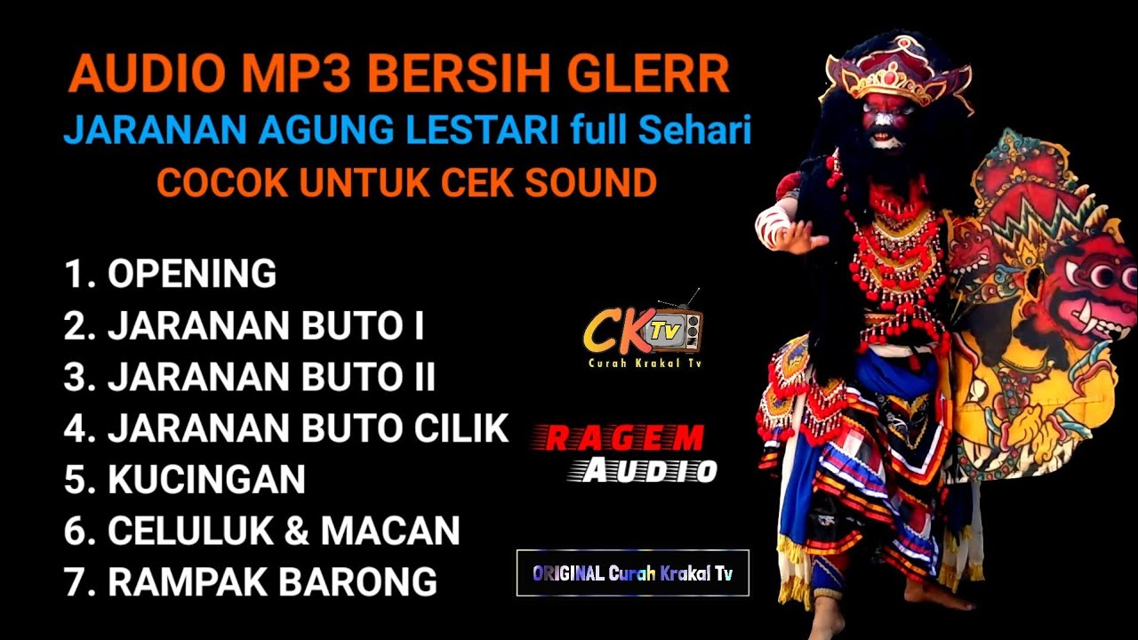 AUDIO MP3 JARANAN BUTO GLERR JERNIH FULL SEHARI - COCOK UNTUK CEK SOUND Dan LATIHAN