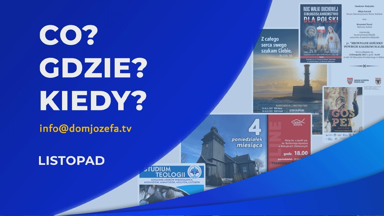 CO? GDZIE? KIEDY? w Diecezji Kaliskiej (aktualizacja 21.11.2022)