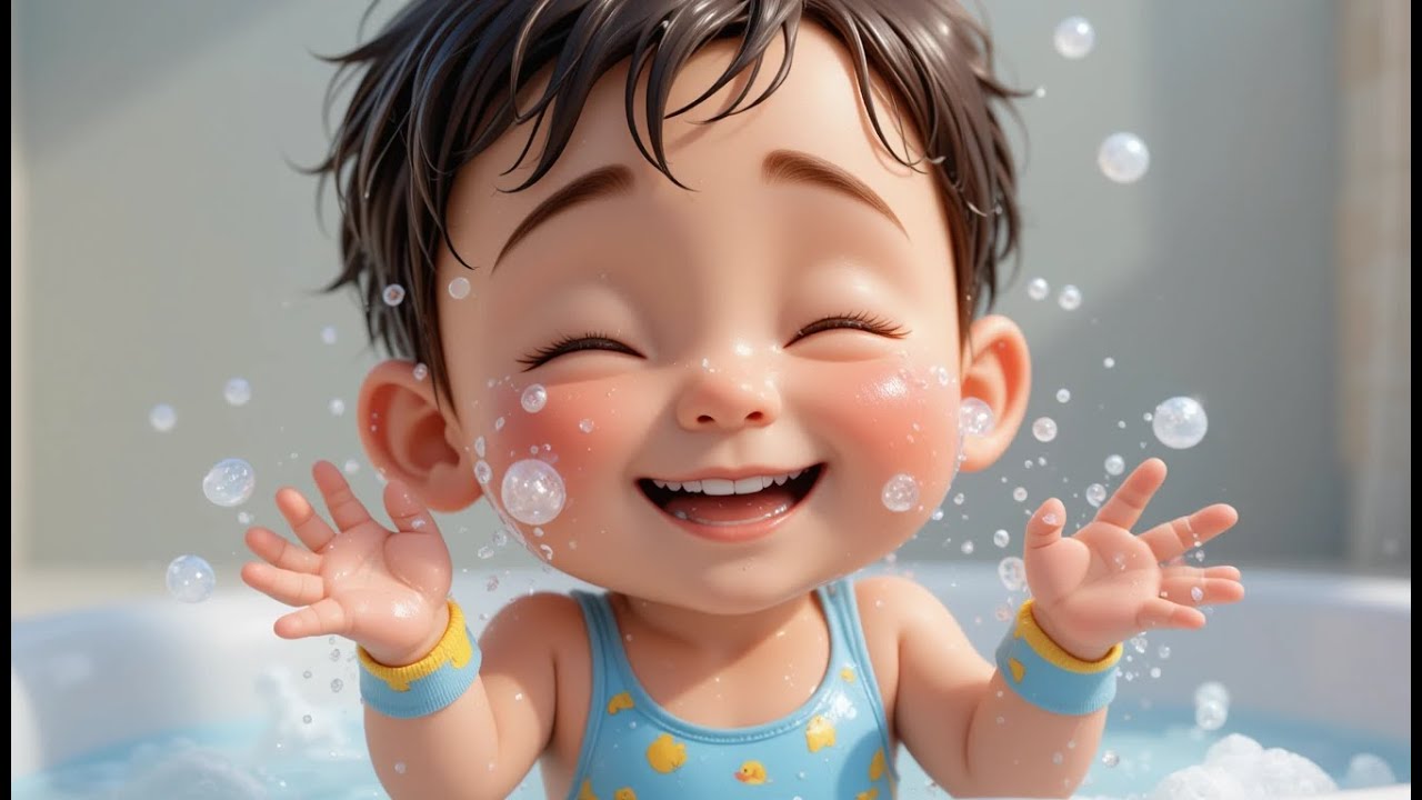 Baby Kid Bath Song | Fun & Playful Bath Time for Toddlers | Ultra HDR Pixar-Style 3D Animation