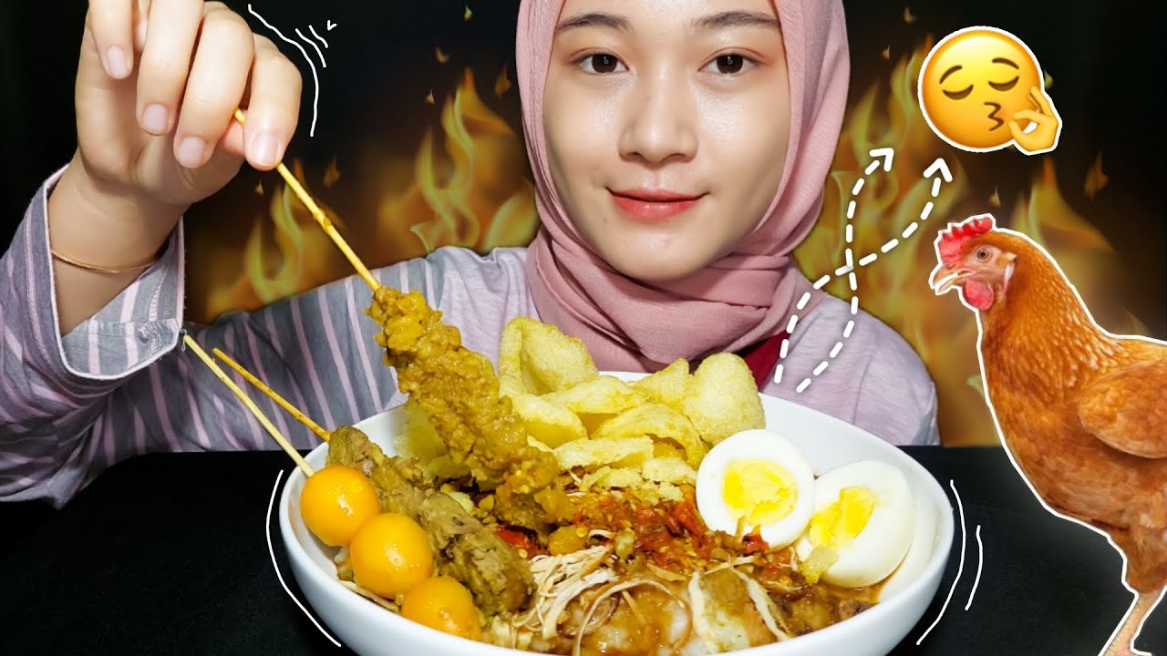 #14 REQUEST MUKBANG BUBUR AYAM PLUS SATE SATEAN KOMPLIT 🐔 | Mukbang Indonesia