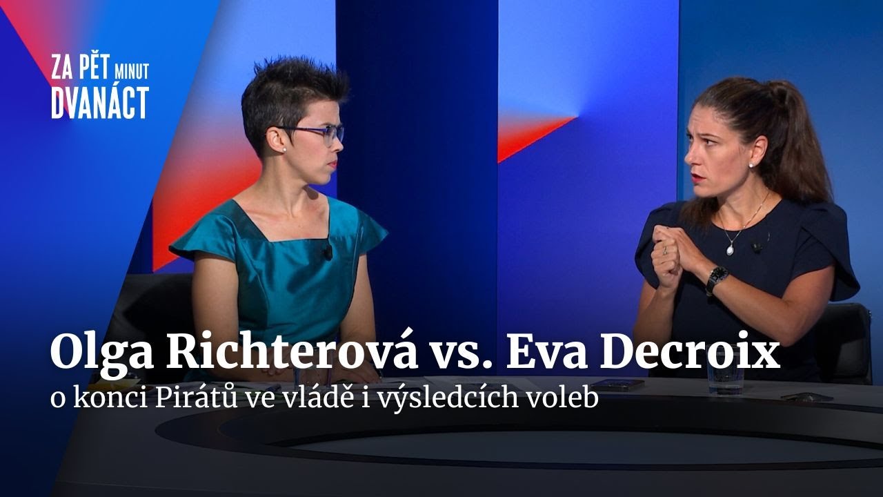 Richterová vs. Decroix o konci Pirátů ve vládě | Za pět minut dvanáct
