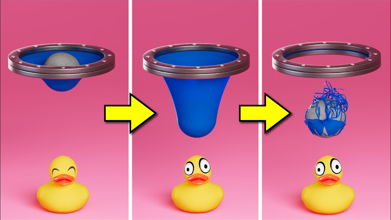 Extreme Physics Simulations 💣🦆 | Wrecking Ball, Pressure & Rope Tests in Blender & Cinema4D