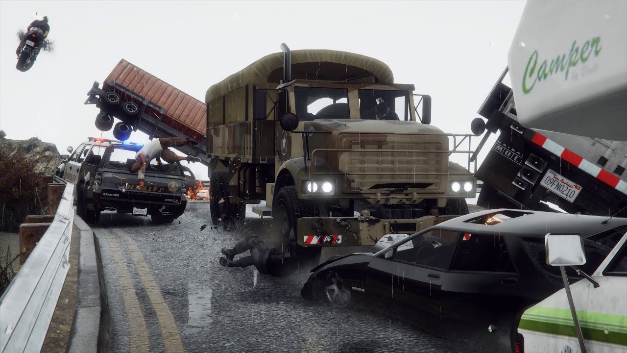 GTA 5 Military Truck Rampage