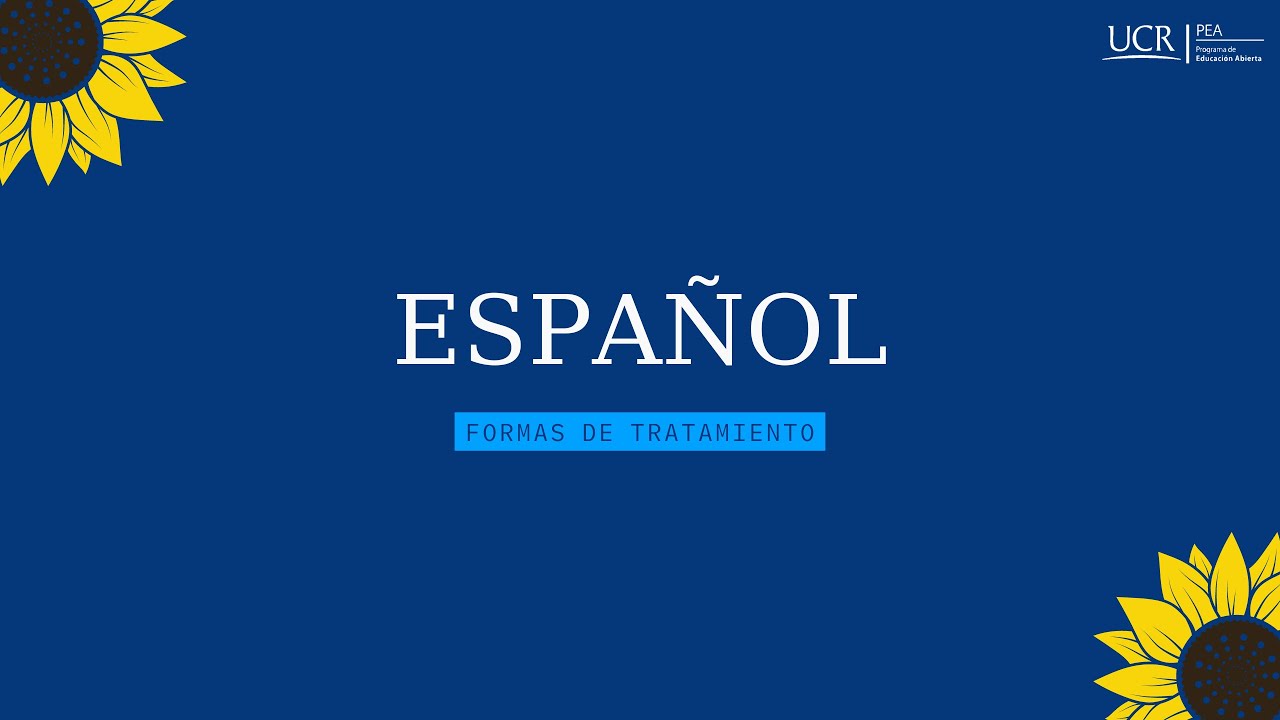 Español - Formas de tratamiento