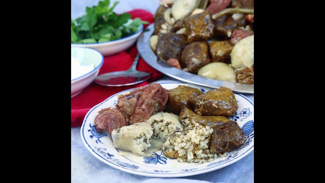 Kurdish dolma ”Bahar” filled with herbs and yoghurt
