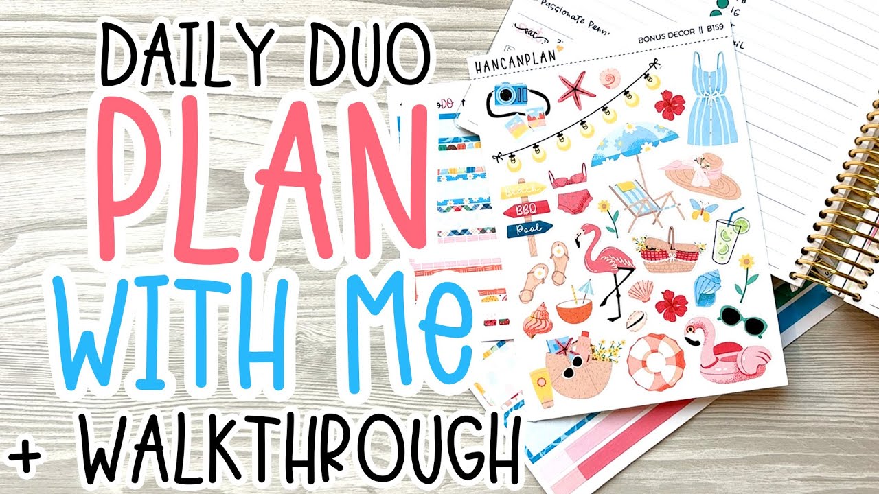 PLAN WITH ME in Daily Duo! | Erin Condren | HanCanPlan Stickers