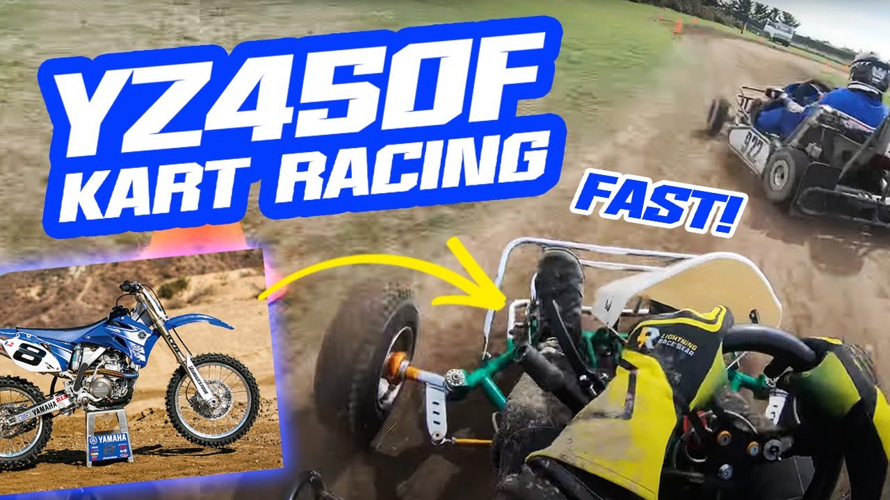 YZ450F Go Kart - Grass Kart - Crash!