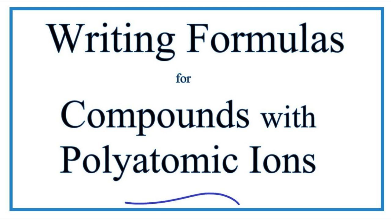 How to Write the Formula for  Ionic Compounds with Polyatomic Ions