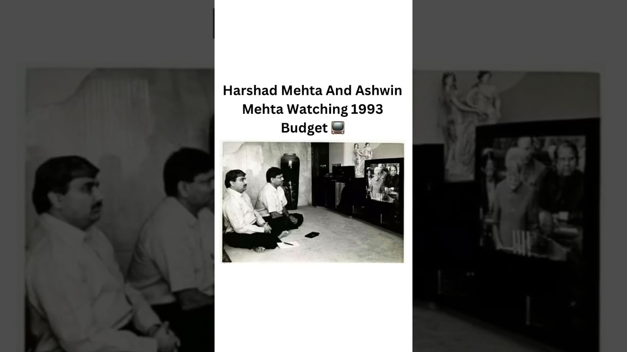 Harshad mehta and ashwin mehta watching 1993 budget 📈📊👍💻#viral #viralvideo #viralshorts #viralshort
