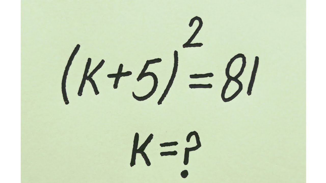 Nice Algebra Math Simplification | Find Value of K=? | Algebra 