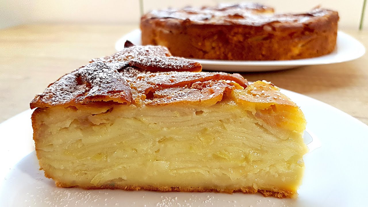 Meer appels dan deeg! alleen appels en pudding, super romige appeltaart #001