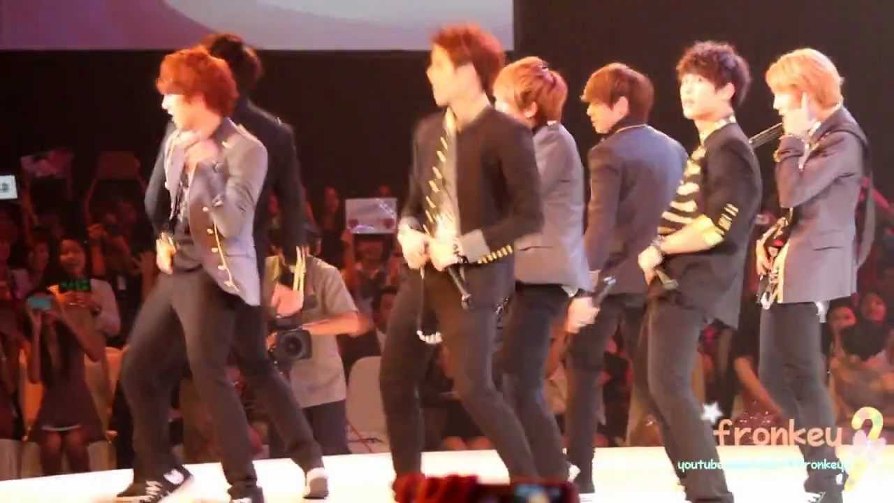 [HD] 121213 BTOB at Thai Super Model - Intro+Wow (성재,민혁 Focus)